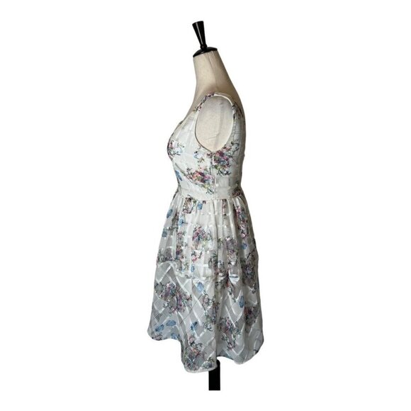 Maeve Anthropologie Dress Women 2‎ White Floral Peony Garden Mini Cottagecore - Picture 10 of 14